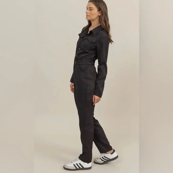 New nwt double zero black jumpsuit so adorable! S M L! #holidayoutfit - Picture 2 of 4